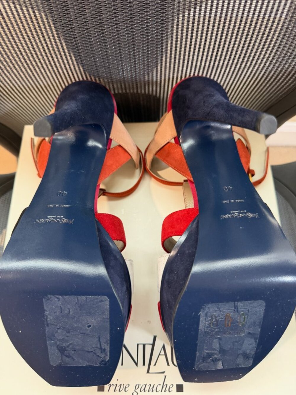 YSL Tribute 105 Multicolor Platform Sandals EU 40 - Picture 7 of 11